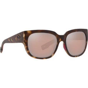 Costa Del Mar Costa Waterwoman Matte Shadow Tortoise Frame Sunglasses w/ Copper Silver Mirror 580P Lenses WTW-249-OSCP
