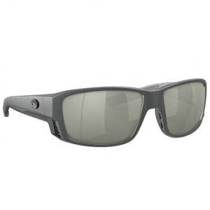 Costa Del Mar Costa Tuna Alley Pro Matte Gray Frame Sunglasses w/Silver Mirror 580G Lenses 06S9105-91050960