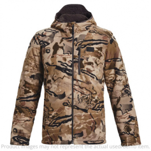 Under Armour Whitetail Rut Windproof Jacket UA Barren Camo/Black LG 1378817-989003 - Excellent Condition UA6555