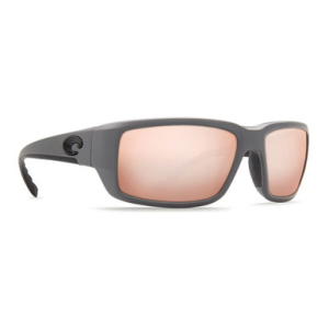 Costa Del Mar Costa Fantail Matte Gray Frame Sunglasses w/ Copper Silver Mirror 580P Lenses TF-98-OSCP