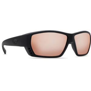 Costa Del Mar Costa Tuna Alley Blackout Frame Sunglasses w/ Copper Silver Mirror 580P Lenses TA-01-OSCP