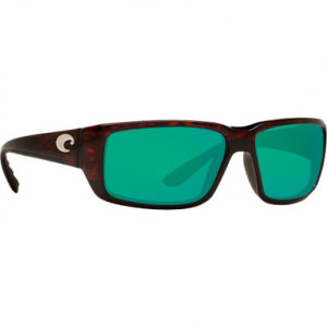 Costa Del Mar Costa Fantail Tortoise Global Fit Frame Sunglasses w/ Green Mirror 580P Lenses TF-10GF-OGMP