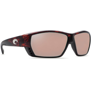 Costa Del Mar Costa Tuna Alley Tortoise Global Fit Frame Sunglasses w/ Copper Silver Mirror 580P Lenses TA-10GF-OSCP