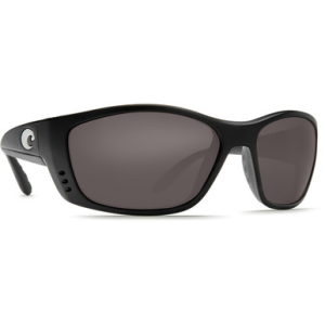Costa Del Mar Costa Fisch Matte Black Frame Sunglasses w/ Gray 580P C-Mate 2.00 Lenses FS-11-OGP-2.00