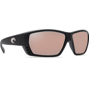 Costa Del Mar Costa Tuna Alley Matte Black Global Fit Frame Sunglasses w/ Copper Silver Mirror 580P Lenses TA-11GF-OSCP