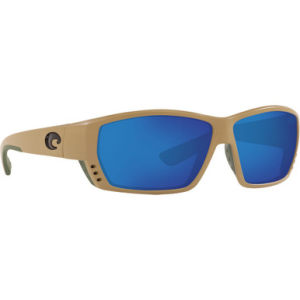 Costa Del Mar Costa Tuna Alley Sand Frame Sunglasses w/ Blue Mirror 580P Lenses TA-248-OBMP