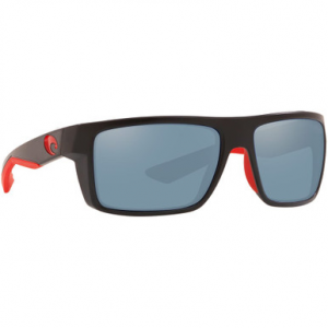 Costa Del Mar Costa Motu Race Black Frame Sunglasses w/ Gray Silver Mirror 580P Lenses MTU-197-OSGP