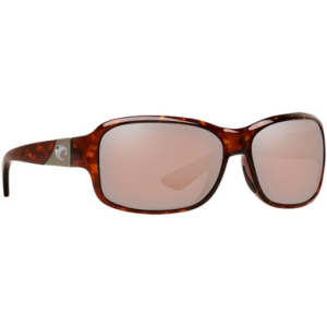 Costa Del Mar Costa Inlet Tortoise Frame Sunglasses w/ Copper Silver Mirror 580P Lenses IT-10-OSCP