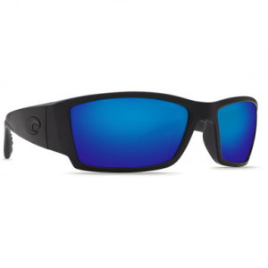 Costa Del Mar Costa Corbina Blackout Frame Sunglasses w/ Blue Mirror 580P Lenses CB-01-OBMP