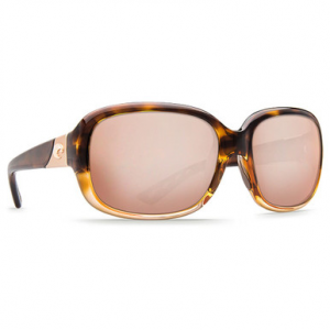 Costa Del Mar Costa Gannet Shiny Tortoise Fade Frame Sunglasses w/ Copper Silver Mirror 580P Lenses GNT-120-OSCP