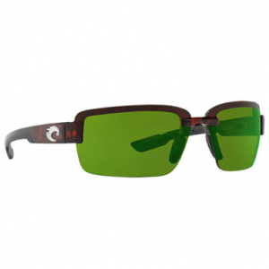 Costa Del Mar Costa Galveston Tortoise Frame Sunglasses w/ Green Mirror 580P Lenses GV-10-OGMP