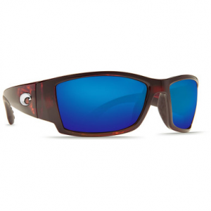 Costa Del Mar Costa Corbina Tortoise Global Fit Frame Sunglasses w/ Blue Mirror 580P Lenses CB-10GF-OBMP