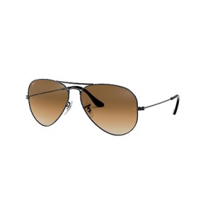 Ray-Ban Aviator Large Metal Gunmetal Clear Gradient Brown