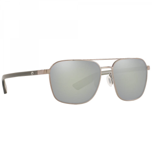 Costa Del Mar Costa Wader Brushed Gunmetal Sunglasses w/Gray Silver Mirror 580P Lenses 06S4003-40031858
