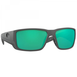 Costa Del Mar Costa Blackfin Pro Matte Gray Sunglasses w/Gray 580G Lenses 06S9078-90781260 in Green Mirror 580G