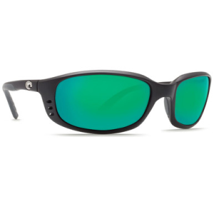 Costa Del Mar Costa Brine Matte Black Frame Sunglasses w/Green Mirror 580P Lenses 06S9017-90170859