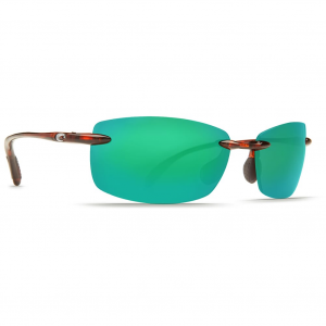 Costa Del Mar Costa Ballast Tortoise Frame Sunglasses w/Green Mirror 580P Lenses 06S9071-90710360