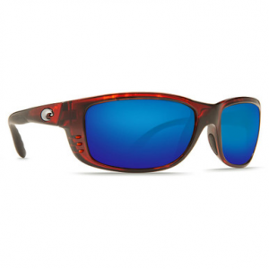Costa Del Mar Costa Zane Tortoise Frame Sunglasses w/ Blue Mirror 580P Lenses ZN-10-OBMP