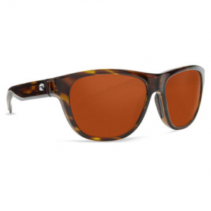 Costa Del Mar Costa Bayside Shiny Tortoise Frame Sunglasses w/ Copper 580P Lenses BAY-10-OCP
