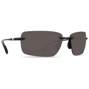 Costa Del Mar Costa Gulf Shore Shiny Black Frame Sunglasses w/Gray 580P Lenses 06S9074-90740266