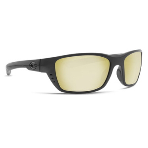 Costa Del Mar Costa Whitetip Blackout Frame Sunglasses w/ Sunrise Silver Mirror 580P Lenses WTP-01-OSSP