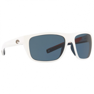 Costa Del Mar Costa Broadbill Matte USA White Frame Sunglasses w/Gray 580P Lenses 06S9021-90214161