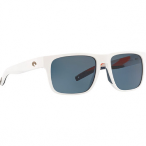 Costa Del Mar Costa Spearo Matte USA White Frame Sunglasses w/Gray 580P Lenses 06S9008-90082956