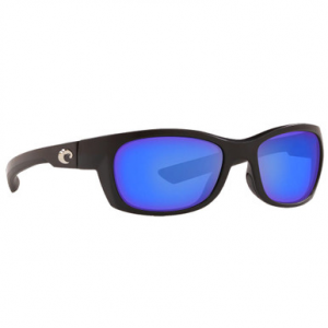 Costa Del Mar Costa Trevally Matte Black Frame Sunglasses w/ Blue Mirror 580P Lenses GT-11-OBMP
