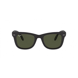 Ray-Ban Folding Wayfarer Glasses Matte Black G-15 Green