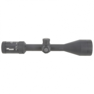 Sig Sauer WHISKEY3 Scope, 4-12x50mm, 1 In, SFP, Quadplex Reticle, 0.25 MOA Adj, Black SOW34201 Light Ring Marks UA2744