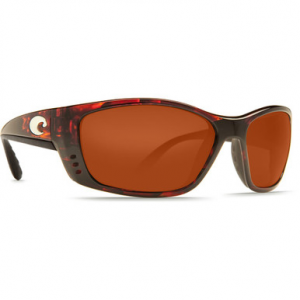 Costa Del Mar Costa Fisch Tortoise Global Fit Frame Sunglasses w/ Copper 580P Lenses FS-10GF-OCP