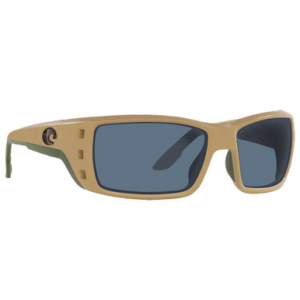 Costa Del Mar Costa Permit Sand Frame Sunglasses w/ Gray 580P Lenses PT-248-OGP