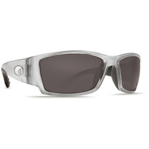 Costa Del Mar Costa Corbina Silver Frame Sunglasses w/ Gray 580P Lenses CB-18-OGP
