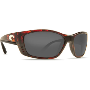 Costa Del Mar Costa Fisch Tortoise Global Fit Frame Sunglasses w/ Gray 580P Lenses FS-10GF-OGP