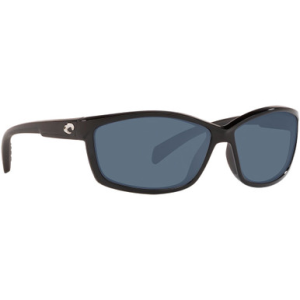 Costa Del Mar Costa Manta Shiny Black Frame Sunglasses w/ Gray 580P Lenses MT-11-OGP