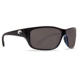 Costa Del Mar Costa Tasman Sea Shiny Black Frame Sunglasses w/ Gray 580P Lenses TAS-11-OGP