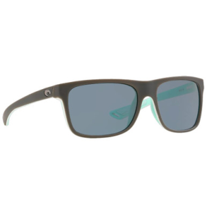 Costa Del Mar Costa Remora Matte Gray/White/Mint Frame Sunglasses w/ Gray Silver Mirror 580P Lenses REM-180-OSGP