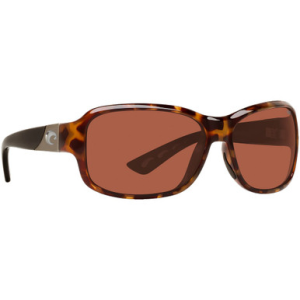 Costa Del Mar Costa Inlet Retro Tortoise w/Black Temples Frame Sunglasses w/ Copper 580P Lenses IT-76-OCP