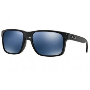Oakley Holbrook Matte Black w/Ice Iridium Polarized Lenses OO9102-52