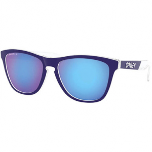 Oakley Frogskins CF Polished Clear w/PRIZM Sapphire Polarized Lenses OO9013-F355