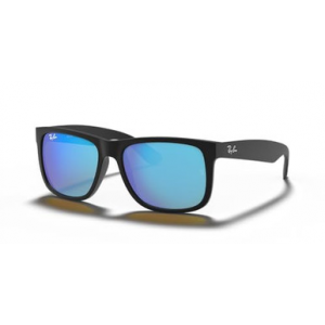 Ray-Ban Justin Rubber Black Blue Flash 0RB4165-6225551