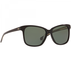 Costa Del Mar Costa May Shiny Black Frame Sunglasses w/Gray 580G Lenses 06S2009-20090257