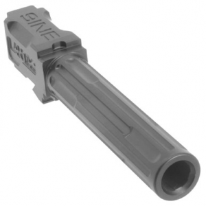 Lantac 9INE Fluted Non-Threaded Black Barrel for G19 01-GB-G19-NTH-BLK