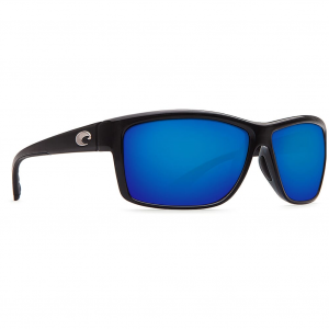 Costa Del Mar Costa Mag Bay Shiny Black Frame Sunglasses w/Blue Mirror 580P Lenses 06S9048-90480463