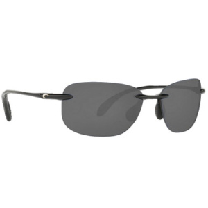 Costa Del Mar Costa Seagrove Shiny Black Frame Sunglasses w/ Gray 580P Lenses SGV-11-OGP