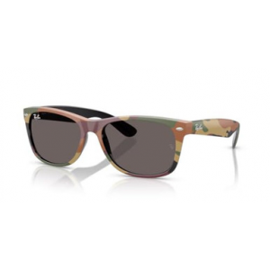 Ray-Ban New Wayfarer Glasses Black with Green Camu Dark Grey