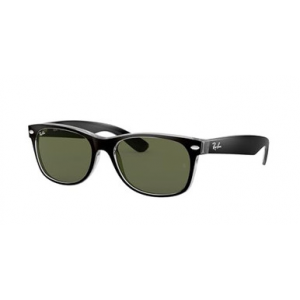 Ray-Ban New Wayfarer Glasses Black on Transparent G-15 Green