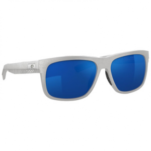 Costa Del Mar Costa Baffin Net Light Grey Frame Sunglasses w/Blue Mirror 580G Lenses 06S9030-90300558