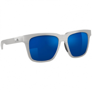 Costa Del Mar Costa Pescador Net Light Grey Frame Sunglasses w/Blue Mirror 580G Lenses 06S9029-90290755