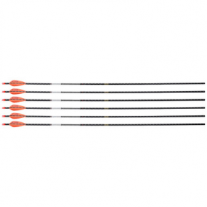 Easton 5mm FMJ Match Grade 300 Arrow w/3'' Hybrid 26 HIT & Collar 6pk 601394